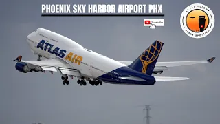 4K HD: Super Bowl Plane Spotting Chaos: Phoenix Sky Harbor Airport PHX