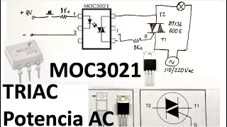 ✅ Triac y Optotriac para electrónica de Potencia, circuito y explicación del funcionamiento.