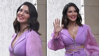 Sunny Leone Looks Gorgeous In Purple Dress | J2B News