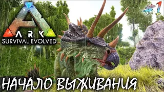 ПРИРУЧЕНИЕ ДВОИХ ДИНОЗАВРОВ ПЕРВЫЙ ДОМ | ARK SURVIVAL EVOLVED ► Прохождение 1 Серия