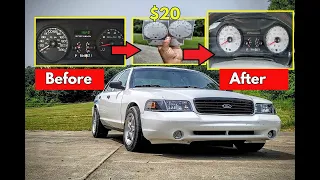 Transform Your Crown Victoria Instrument Cluster With This $20 Mod! CHEAP and EASY!