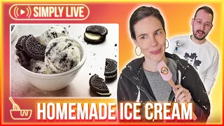 Making Homemade Ice Cream At Home🍨 🔴LIVE - Simplybakelogical