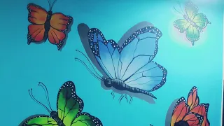 wall painting butterfly 🦋🦋#art #trending