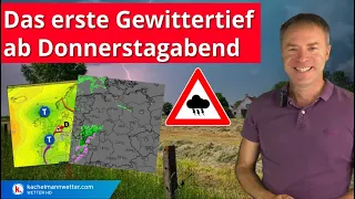 Es geht wieder los - Donnerstagabend von Westen her erste kräftige Gewitter