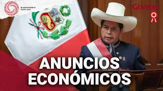 PEDRO CASTILLO: Los anuncios económicos en su primer discurso como presidente de Perú