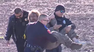 Texas man on a tractor leads police on slow chase