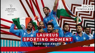 Sachin Tendulkar reaction | Laureus Sporting Moment 2000 - 2020 | Full speech