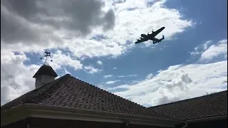 Battle of Britain Memorial Flight (BBMF) Lancaster - RAF Royal Air Force - Low Fly Pass - Take-Off