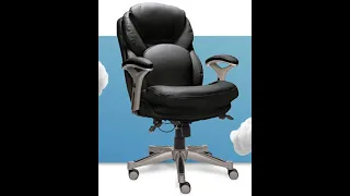 Unboxing Setup, Serta Ergonomic Executive Office Motion Technology, Mid Back Desk Chair