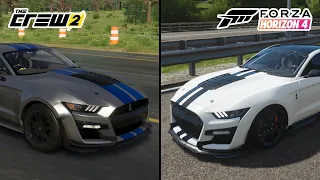 Ford Mustang Shelby GT500 2020 Forza Horizon 4 vs. The Crew 2