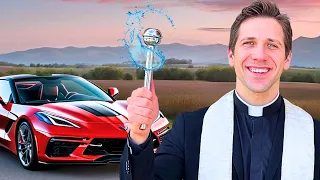 Priest Blesses Corvette (then drives it)