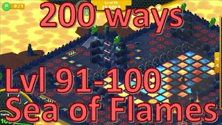 [Puzzle] All Gold Lvl 91 - 100 Walkthrough (Two Hundred Ways - Sea Of Flames)