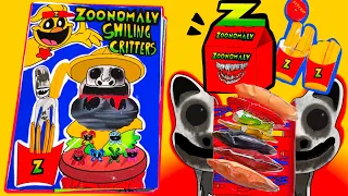 🍔MAKING ZOONOMALY+SMILING CRITTERS HAMBURGER 🍔🍟GAME BOOK + HAMBURGER SQUISHY PLAY🎮