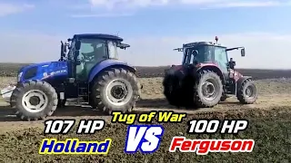 New Holland T5 110 VS M.Ferguson 5710 S - Tug of War [1080p] #Shorts