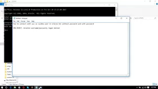 how to connect with oracle sys user  with or without password