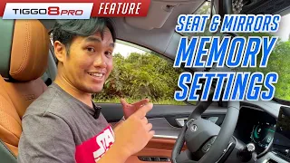Memory Settings of Side Mirrors and Driver Seat (Chery Tiggo 8 Pro 1.6T 2022)