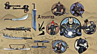 Shadow Fight 2 | Titan and Bodyguards Weapon vs Titan and Bodyguards