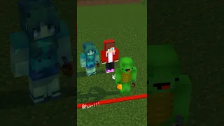 HELP Mikey Shooting Arrows VS JJ VS Zombie Girl - minecfaft animation ［Maizen］#shorts  #まいぜんシスターズ