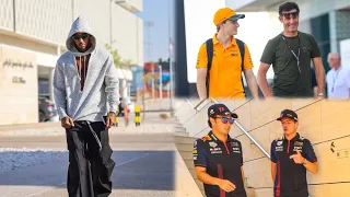 Lewis Hamilton arrives wearing a torn hoodie in Qatar | Oscar Piastri arrives with Mark Webber