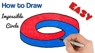 How to Draw Optical Illusion - Impossible Circle Drawing Art Tutorial