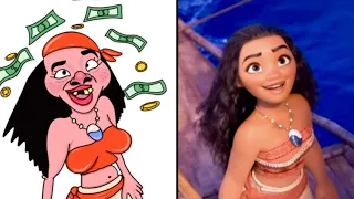 Wow Moana is rich now | Disney princess moana drawing meme