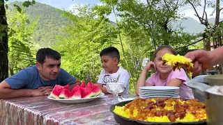 Birnen-, Kastanien-, Schlehen- und Bohnenernte im Dorf!KADINBUDU KOFTE KOCHEN|Wassermelonenmarmelade