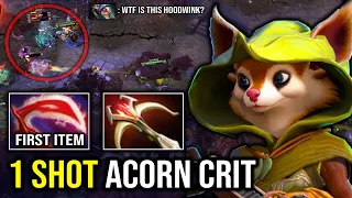 Hoodwink Is NOT a Support First Item Desolator 1 Shot Acorn Bounce Crit Deleted Offlane Dota 2
