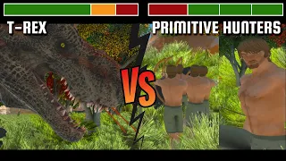 T-Rex Hunting WITH HEALTHBARS - Episode 1 | Animal Revolt Battle Simulator