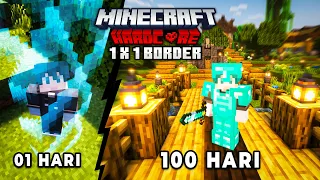 100 Hari Di Minecraft Hardcore Tapi 1x1 Border