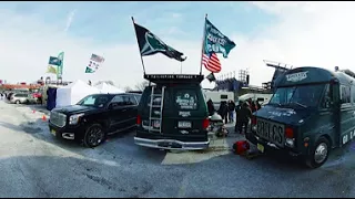 360 View Of Eagles Fans Tailgating