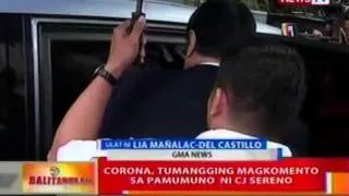 BT: Dating CJ Corona, pinanumpaan ang kanyang counter affidavit sa kasong tax evasion