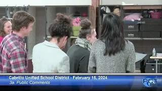 CUSD 2/15/24 - Cabrillo Unified School District Meeting - February 15, 2024