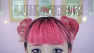 Fluffy Twin Sock Bun Tutorial For Short Hair