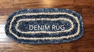 DENIM RUG MADE FROM OLD JEANS