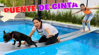 Hicimos un PUENTE DE CINTA para cruzar la alberca ¡EXTREMO! | AnaNana TOYS