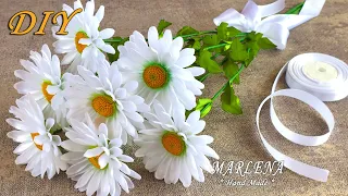🌼 DIY gift for MOM 🌼 Favorite daisies from ribbons. Ribbon Flowers DIY