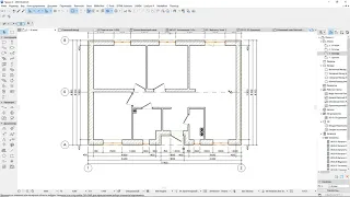 ArchiCAD для новичков: Сетка Осей | Автопроставляемые размер | Образмеривание