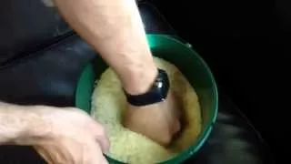 Rice bucket drills for wrist/hand strength