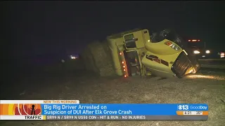 Big Rig Driver Arrested On Suspicion Of DUI After Crash On I-5 In Elk Grove