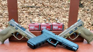 9mm VS .40 S&W VS .45 ACP - Winchester USA Ready - Ballistic Gel Test