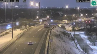 WATCH | Video shows car spinning out, falling off I-90 bridge in Cleveland