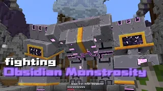 Destroying Obsidian Monstrosity | Minecraft Dungeons