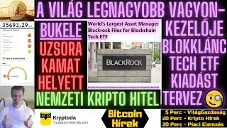 Bitcoin Hírek (470) - A Világ Legnagyobb VagyonKezelője Blokklánc Technológiai ETF kiadást tervez 🧐