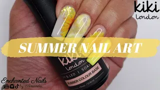 Summer Gel Nail Tutorial Using Kiki London Rubber Base Coat 💛