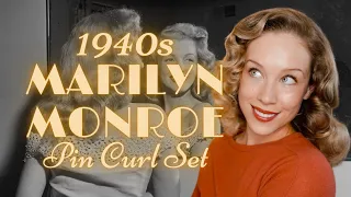 How to Pin Curl Your Hair Like Marylin Monroe in the 1940's