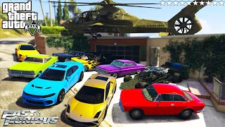 GTA 5 - Stealing Fast and Furious Cars with Franklin! (Real Life Cars #135)