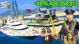 FRANKLIN UPGRADING TRILLIONAIRE MANSION WITH SHINCHAN IN GTA5