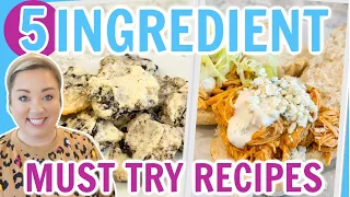 5 INGREDIENT RECIPES YOU MUST TRY | EASY FEW INGREDIENT DINNER IDEAS | THESE WERE AMAZING!