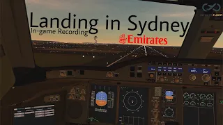 Cockpit View Landing in Sydney (SYD) | Emirates A380 | Infinite Flight 24.2 In-game Recording