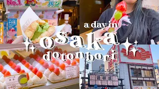 osaka vlog ♨️ | a day in dotonbori 🍓🍰 | japan